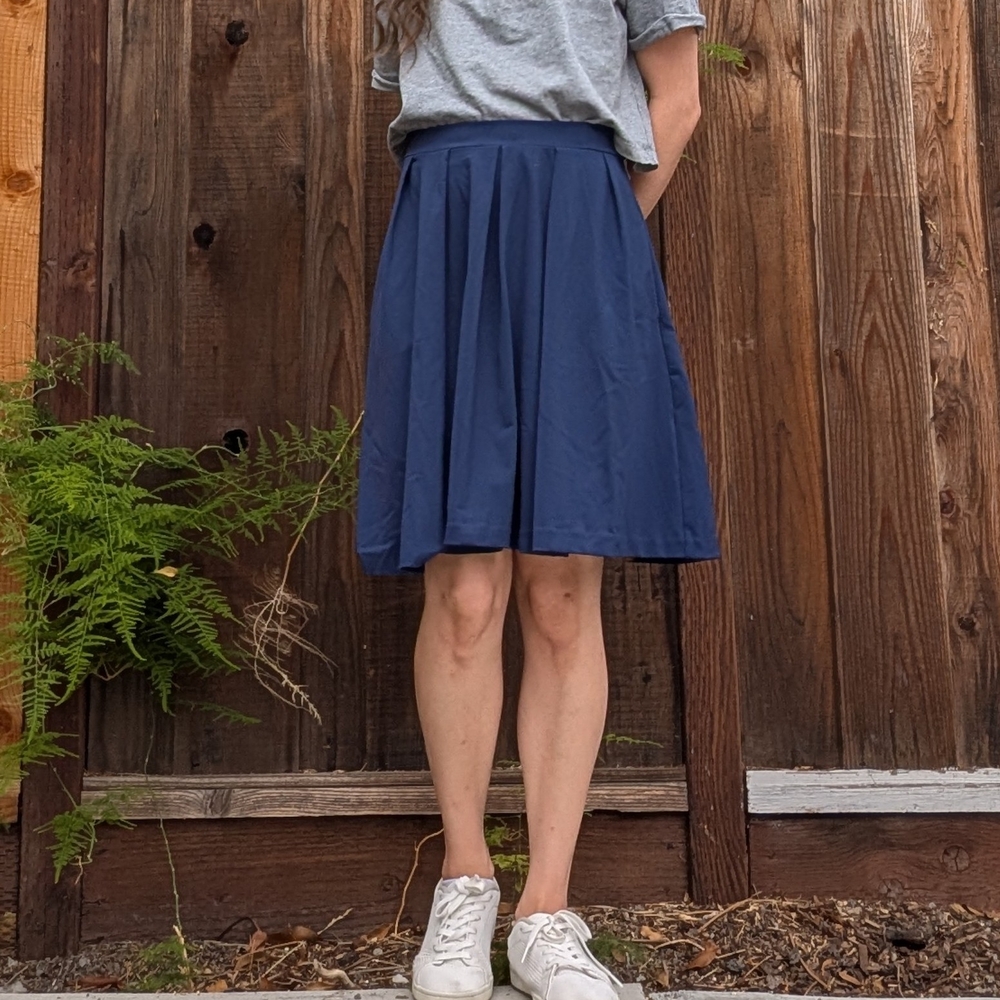 Cynthia Rowley Deep Blue Skater Skirt